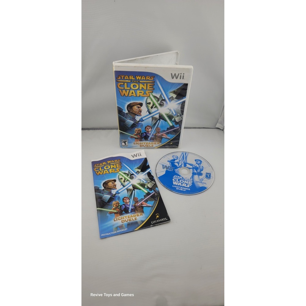 Star Wars The Clone Wars Lightsaber Duels Nintendo Wii, 2008 CIB Complete Tested